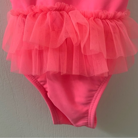 🌟3/$15🌟George Pink One Piece Swim Suit Tutu Skirt Baby Girl Size 6-12 M - Picture 7 of 8